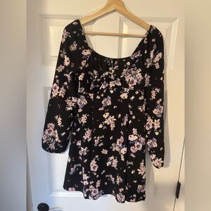Lily Rose Black Floral Dress - Medium